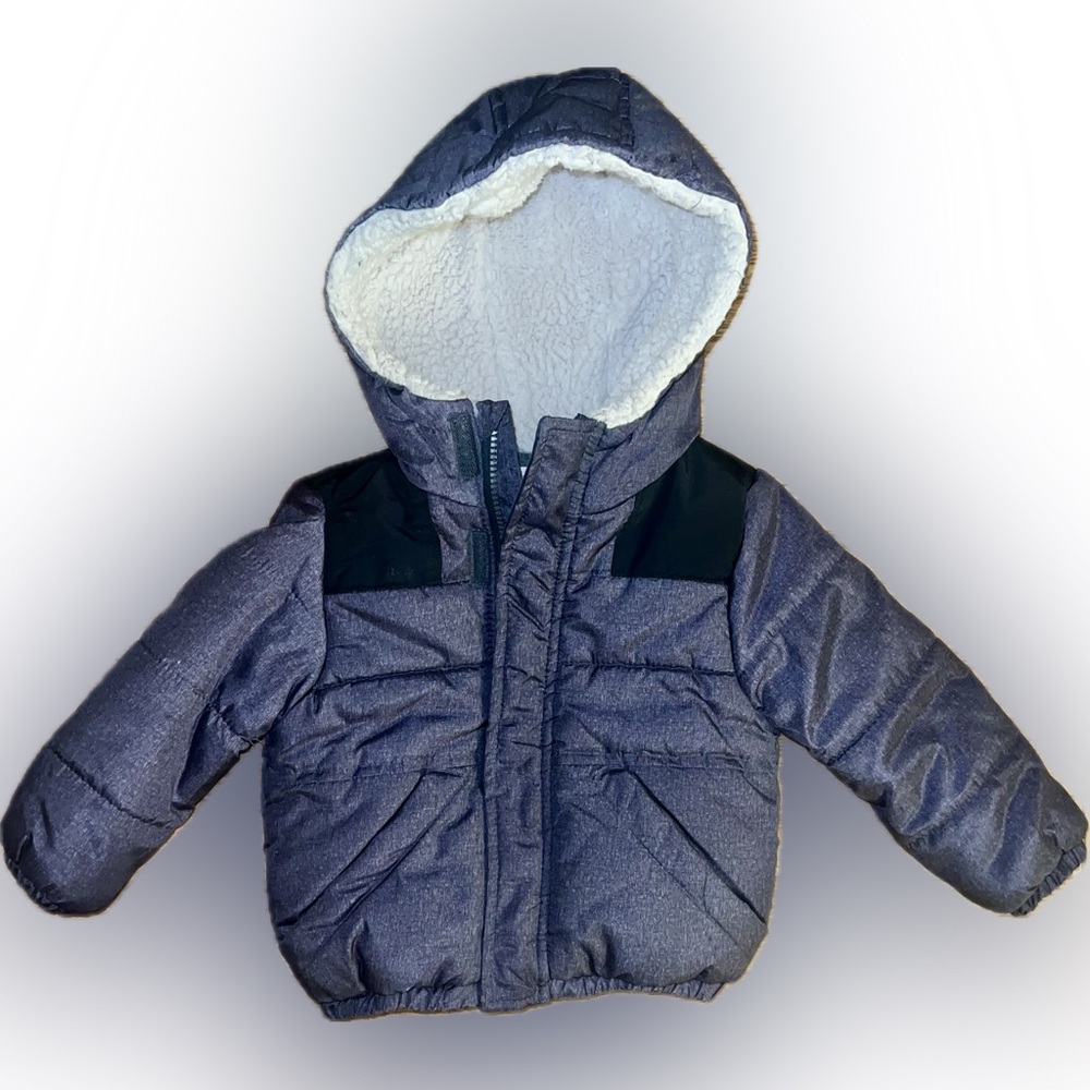 Carter's Boys' Sherpa-Lined Heavyweight Hooded Puffer Jacket 2T